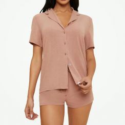 Summer Short Sleeve Bamboo Pajamas For Women
