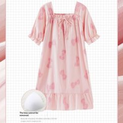 Womens Elegant Bowknot Pattern Summer Nightdress