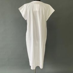 3 Pcs White Cotton Embroidered Nightgown
