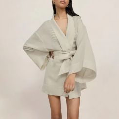 2 Pcs Soft And Smooth Woven Bathrobe