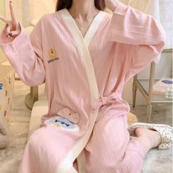 5 Pcs Long Sleeved Mid Length Bathrobe