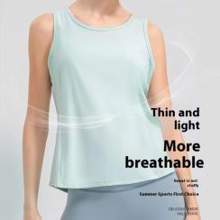 2 Pcs Womens Summer Sport Breathable Lightweight Loose Fit Running Fitness Vest